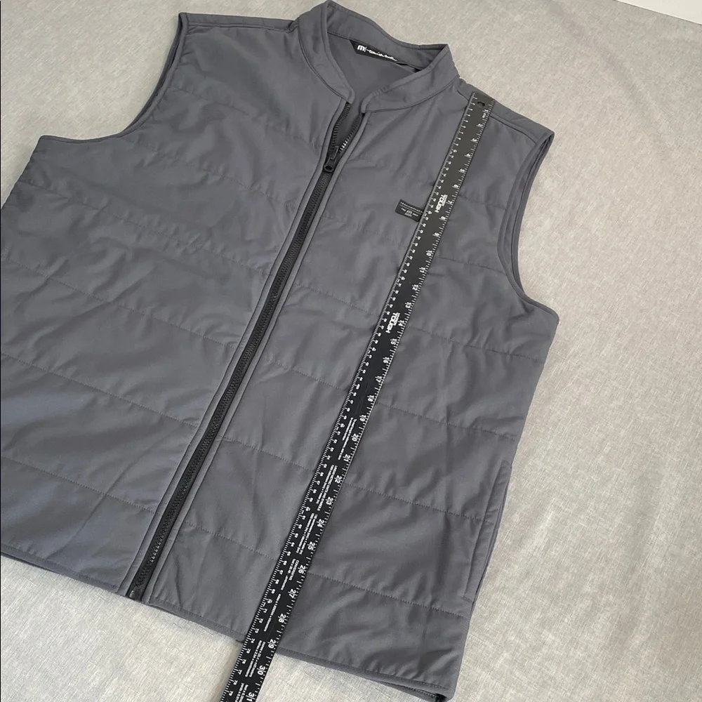 Travis Mathew Vest Cold Heart 2.0 Grey Quilted Puffer Lightweight XL Mens Golf